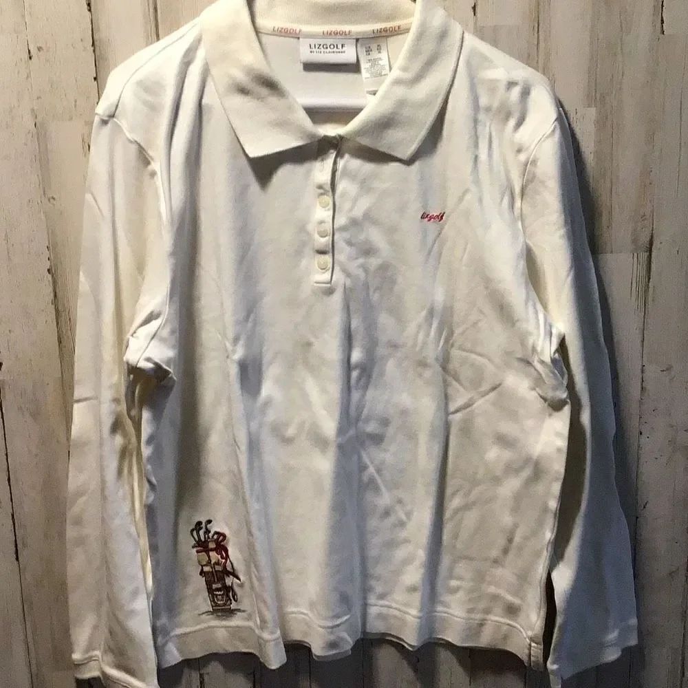 Ladies, long sleeve golf shirt by Liz golf 